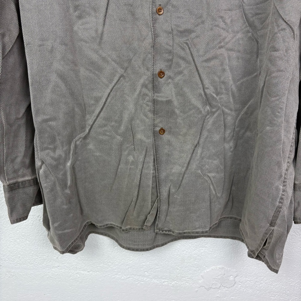 MARTIN GORDON Men's Gray Button-Up cotton silk Shirt size XL - Picture 5 of 7